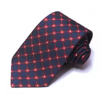 Necktie Nishijin Textile Navy Red Checkered Floral Silk Birthday Day Gift Present Made in Japan [OnCoM] Father s thsu2010-001