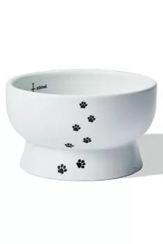 necoichi Happy Dining Cat Water Bowl with Cat Microwave Dishwasher Safe Legs, Regular, Pattern, &