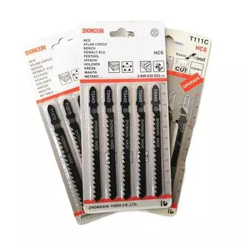 Недавно модернизированные 5 полотен для лобзика из высокоуглеродистой стали T244D диаметром 4 мм из твердой древесины с криволинейной резкой чёрный