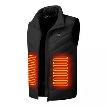 Недавно модернизированный жилет с двойным управлением11, интеллектуальный электрический нагреватель с постоянной температурой L чёрный