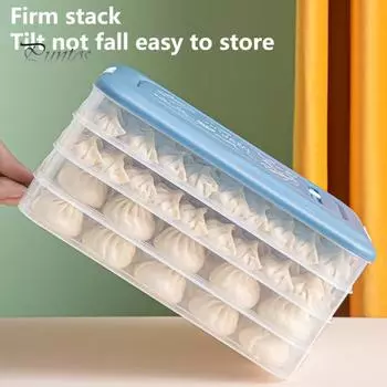 Недеформируемый, высокогерметичный, многослойный холодильник, коробка для пельменей, органайзер для хранения в холодильнике, бытовые принадлежности Triple Layer розовый