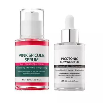 Needle Shaped B12 Serum And Moisturizing Serum Set Effectively Soothe Skin Discomfort And Even Out Skin Tone,30ml+30ml One Size белый