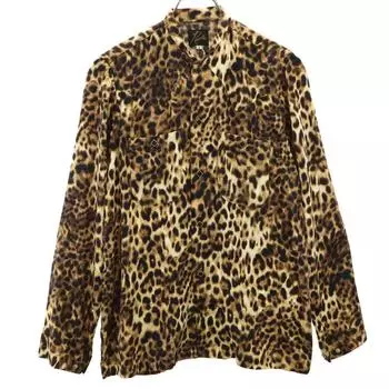 Needles made in Japan Leopard Pattern Long sleeve Western shirt Women Used
