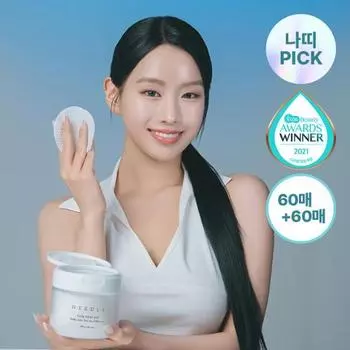 Needly Daily Toner Pad Double Special Double Special (60 листов оригинального продукта + 60 листов сменной упаковки), Корейская популярная взрывная косметика