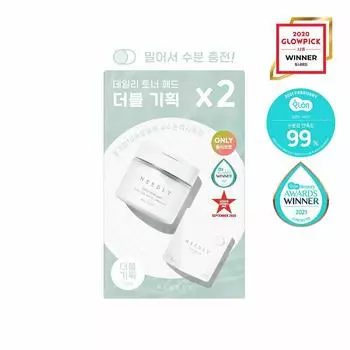 NEEDLY Daily Toner Pad, двойная упаковка (Основной товар: 60 подушечек + запасной комплект, 60 подушечек)