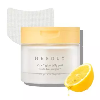 NEEDLY Vita C Pack Pad 60 шт. Протирочные салфетки Тонер-тарелки Корейский уход за кожей Отшелушивающий уход Увлажняющий текстурный уход и [Официальный/подлинный продукт]