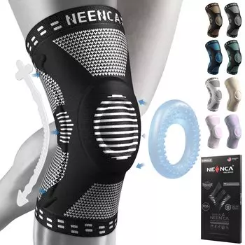 NEENCA Knee Knee General Daily For Both Left and Side 1 Piece Support, Stabilization, Running/Badminton/Marathon/Volleyball/Mountain Climbing, Sports,