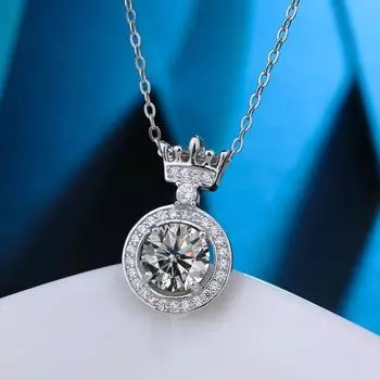 NeeTim 1 карат 6,5 мм кулон с муассанитом для женщин, стерлинговое серебро 925 пробы, тестер для бриллиантов, вечерние, свадебные, ювелирные украшения