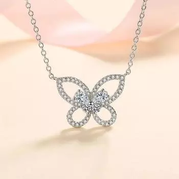 NeeTim кулон с муассанитом для женщин, стерлинговое серебро 925 пробы с покрытием из белого золота, свадебные украшения, подарок