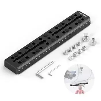 NEEWER 9 /230mm Rail Bar Vixen Style Dovetail Plate Dovetail Plate M6 with 1/4 3/8 Camera Screw Metal Mount Plate Saddle Telescope Mount Adapter OTA