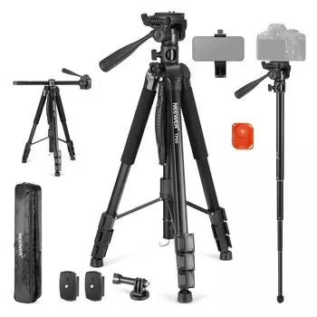 NEEWER Basic 189 см видеоштатив головка нагрузки центральная ось верхняя камера смартфон камера штатив фотография для максимальной нагрузки 8 кг TP05 монопод, компактный,