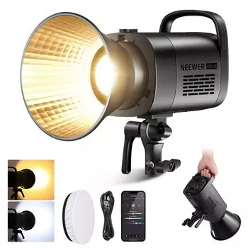 NEEWER CB120B LED Video Light Control 120W Двухцветный Мини Компактный Портативный COB Светильник Бесшумная Съемка Непрерывное Выходное Освещение Студийный Свет Окружающий Свет