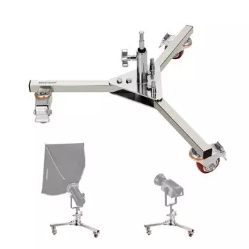 NEEWER Light Stand Base Photography C Stand Base Прочная нержавеющая сталь с колесами Адаптер для детей и подростков Подходит для 28-миллиметровой лампы C