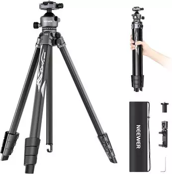 NEEWER LITETRIP LT07 Трекинговый штатив 156 см из алюминия, легкий, с низкопрофильной шаровой площадкой QR, совместимый со штативом для камеры Peak Design Capture V3 Dual