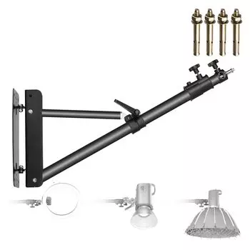 NEEWER Wall Mounted Boom Arm 66.5 /169cm Studio Black