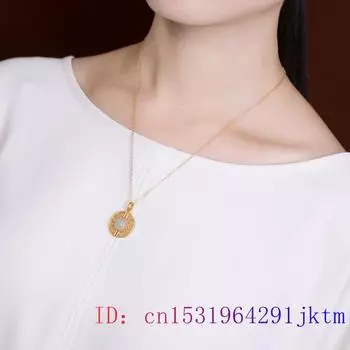 Нефритовый кулон, драгоценный камень, модные натуральные подвески, амулеты, халцедон, ювелирные изделия, камень, ожерелье, серебро 925 пробы, резные подарки для женщин 45cm зелёный