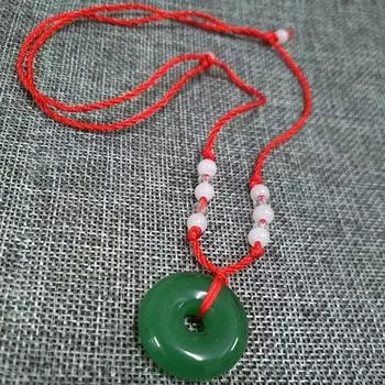 Нефритовый кулон ручной работы, ожерелье с кулоном Будды Лотоса Гуаньинь, счастливое ожерелье