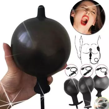 Негабаритная силиконовая анальная пробка для надувания анальной жопы, расширяемый анальный расширитель, наполненный воздухом большой фаллоимитатор с насосом A