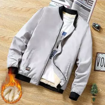 Негабаритная тонкая/толстая бархатная мужская куртка, теплая зимняя одежда, куртка-бомбер, пуховое пальто, ветрозащитная ветровка, повседневное пальто для мужчин для бега на открытом воздухе, для фитнеса M зелёный