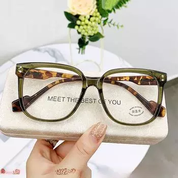 Негабаритные готовые очки для близорукости, женские и мужские прозрачные линзы для близорукости, квадратные очки для близорукости, диоптрии -1,0 -1,5 -2,0 -2,5 -3,0 -5,5 -1.0 чёрный