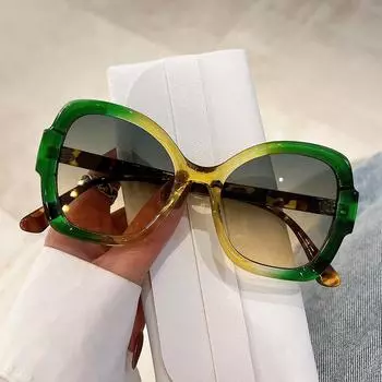 Негабаритные овальные модные солнцезащитные очки для женщин и мужчин, забавные желейные цветные блоки, вечерние сувениры, декоративные очки, оттенки, модные очки чёрный