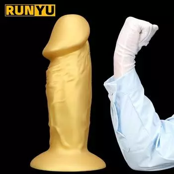 Негабаритные реалистичные фаллоимитаторы, огромный мягкий пенис с присоской, толстый фаллос, эротический член, секс-игрушки для женщин, мастурбация