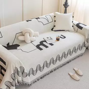 Негабаритный тканевый чехол для дивана, не царапающийся, полный чехол для дивана, универсальный чехол для дивана из шенилла на четыре сезона, высокий смысловый чехол для дивана 180*130cm