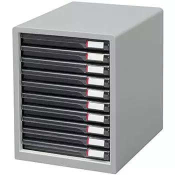 [Неглубокий 10 ярусов] Iris Ohyama Letter Case A4 Нескользящий с резиновыми ножками и наклейками для индексов Ящик для офисного хранения Настольный чехол для документов Чехол для хранения Конверт