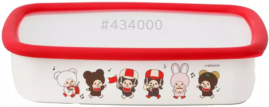 Неглубокий квадратный контейнер Fuji Enamel Monchhichi объемом L с узором Parade MN50AL 1,6 л Давайте!