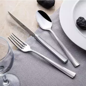 Nehir Katre Plain, набор из 30 вилок и ложек в картонной упаковке 18-10 304 БЕЗ НОЖЕЙ