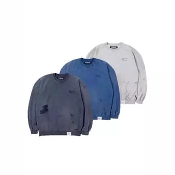 NEIGHBORHOD SAVAGE Ретро Батик Стирка Повседневный Круглый Вырез Толстовка 24AW XL