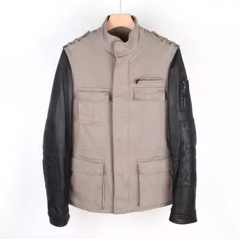 Neil Barrett Куртка Arm Leather M65 Field Beige PBSP86CC6134024