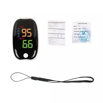 Неинвазивный монитор оксиметра крови с цифровым дисплеем, точные показания, высокоточный портативный, простой в использовании, работающий от батареи оксиметр 1 Set