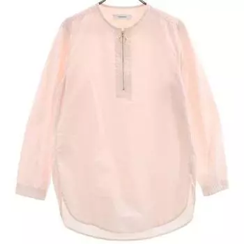 неиспользованная рубашка Johnbull с длинным рукавом и половинной молнией S светло-розовая с эффектом овердай пуловер мужская б/у