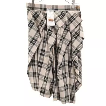 неиспользованная Vivienne Westwood RED LABEL сделано в Японии клетчатая миди длина асимметрия юбка-запаска женская б/у