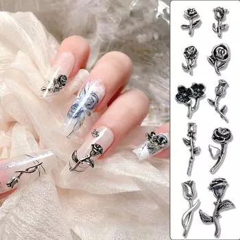 Нейл-арт 3D Красивые бутоны роз Роскошные украшения Подвеска Ремесло Изготовление ювелирных изделий Украшения Маникюр DIY Аксессуары 4