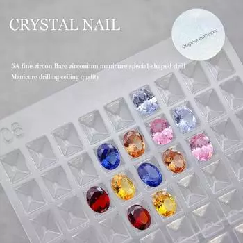 Нейл-арт алмазный потолок высокоуглеродистый 5A циркон ледяной цветок огранка прозрачный голубиное яйцо нейл-арт ювелирные изделия флэш-алмазное украшение для ногтей 1pc