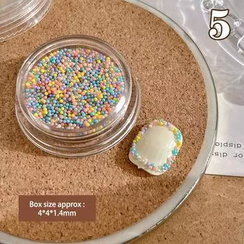 Нейл-арт Цветные бусины Микро Мини Микро Переливающиеся Шармы для ногтей Блестящий Нейл-арт Крошечные бусины Нейл-арт Жемчуг для декора ногтей