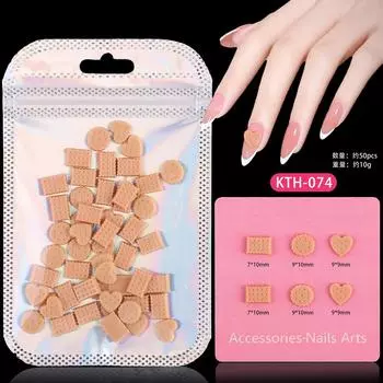 Нейл-арт Сладкий Маленький Свежий Трехмерный Полимерная Смола Конфеты Печенье Пончики Мороженое Мороженое Смешанный Носимый Аксессуар для Ногтей