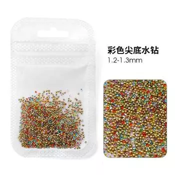 Нейл-арт сломанный бриллиант цветной заостренный нижний стразы маленький размер нейл-арт герметик специальный нейл-арт алмазные украшения материал упаковка