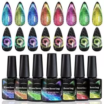 Нейл-арт светоотражающий сломанный алмаз упругий кошачий глаз клей кошачий глаз специальный лазерный шпат кошачий глаз для маникюрного салона