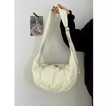 Нейлоновая черная гранжевая сумка через плечо унисекс, корейские сумки на слинге Y2k, модная походная дорожная сумка, винтажная сумка, повседневная мужская нагрудная сумка, новинка белый