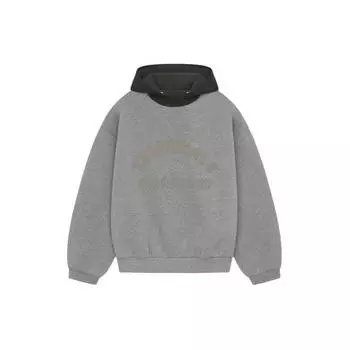 Нейлоновая флисовая толстовка Fear of God Essentials Темно-вересковая овсянка/чернила Мужские топы Серые 202SP244313F L