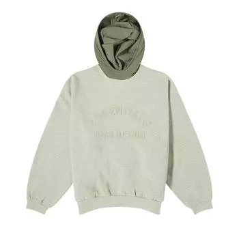 Нейлоновая флисовая толстовка Fear of God Essentials Темно-вересковая овсянка/чернила Мужские топы Серые 202SP244313F