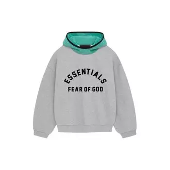 Нейлоновая флисовая толстовка Fear of God Essentials Светло-серый вереск/мятный лист Мужские топы 202SP244316F L