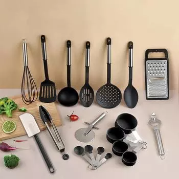 Нейлоновая кухонная утварь 19 предметов бытовой кухонный набор лопаток и ложек кухонная утварь набор инструментов для выпечки 19pcs set