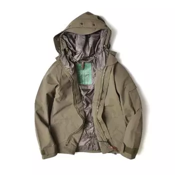Нейлоновая куртка верхняя одежда [Хьюстон] мужская (Американская повседневная/военная куртка/водоотталкивающая) (Размер M/оливковый)