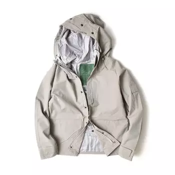 Нейлоновая куртка верхняя одежда [Хьюстон] мужская (Американская повседневная/военная куртка/водоотталкивающая) (Размер M/серый)