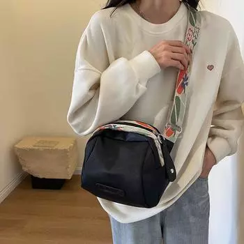 Нейлоновая лента сумка-ракушка женская велосипедная мода рюкзак Douyin маленький рюкзак выйти поиграть легкий альпинизм оранжевый