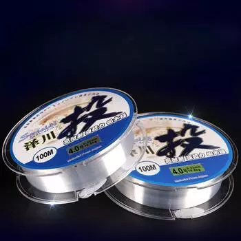 Нейлоновая леска 100 метров, основная подводная леска, удочка для морской рыбалки, рыболовная приманка на большие расстояния, конкурентоспособная леска 0.4 белый